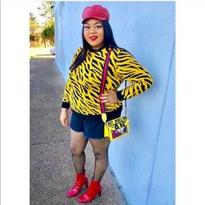 Animal Stripe Sweater